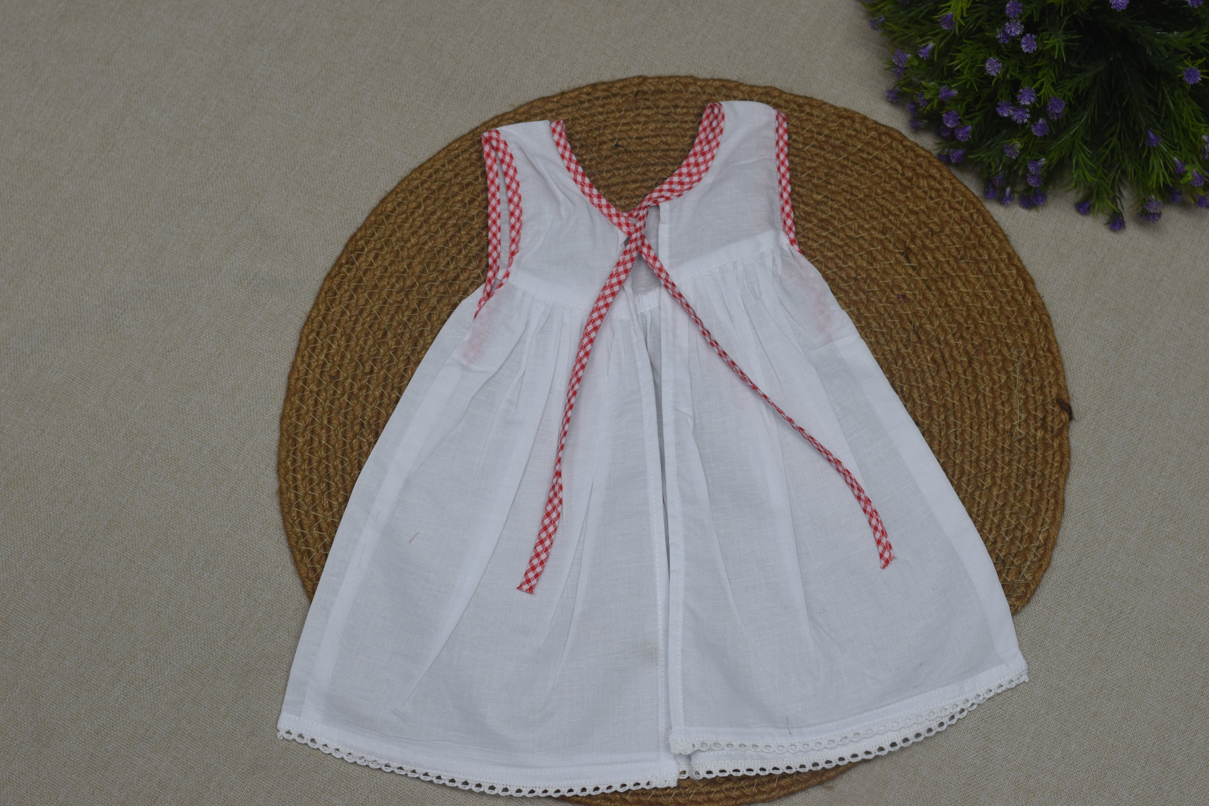 Kids Kerala Kettuduppu Dress – Traditional White Cotton Baby Dress (3 Color set)