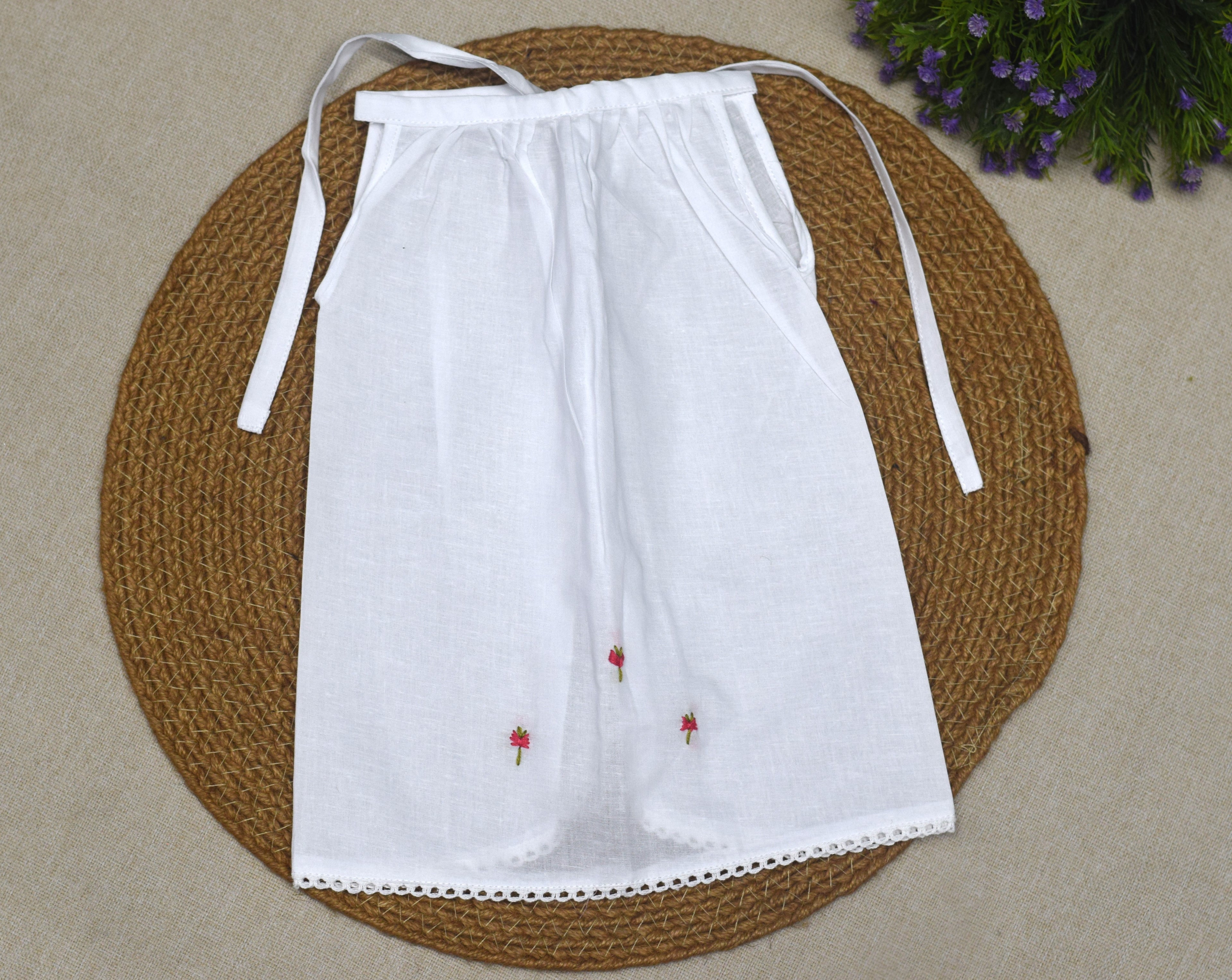 Traditional Kerala Kettuduppu (3 Color Set) – White Cotton Wrap with Floral Embroidery