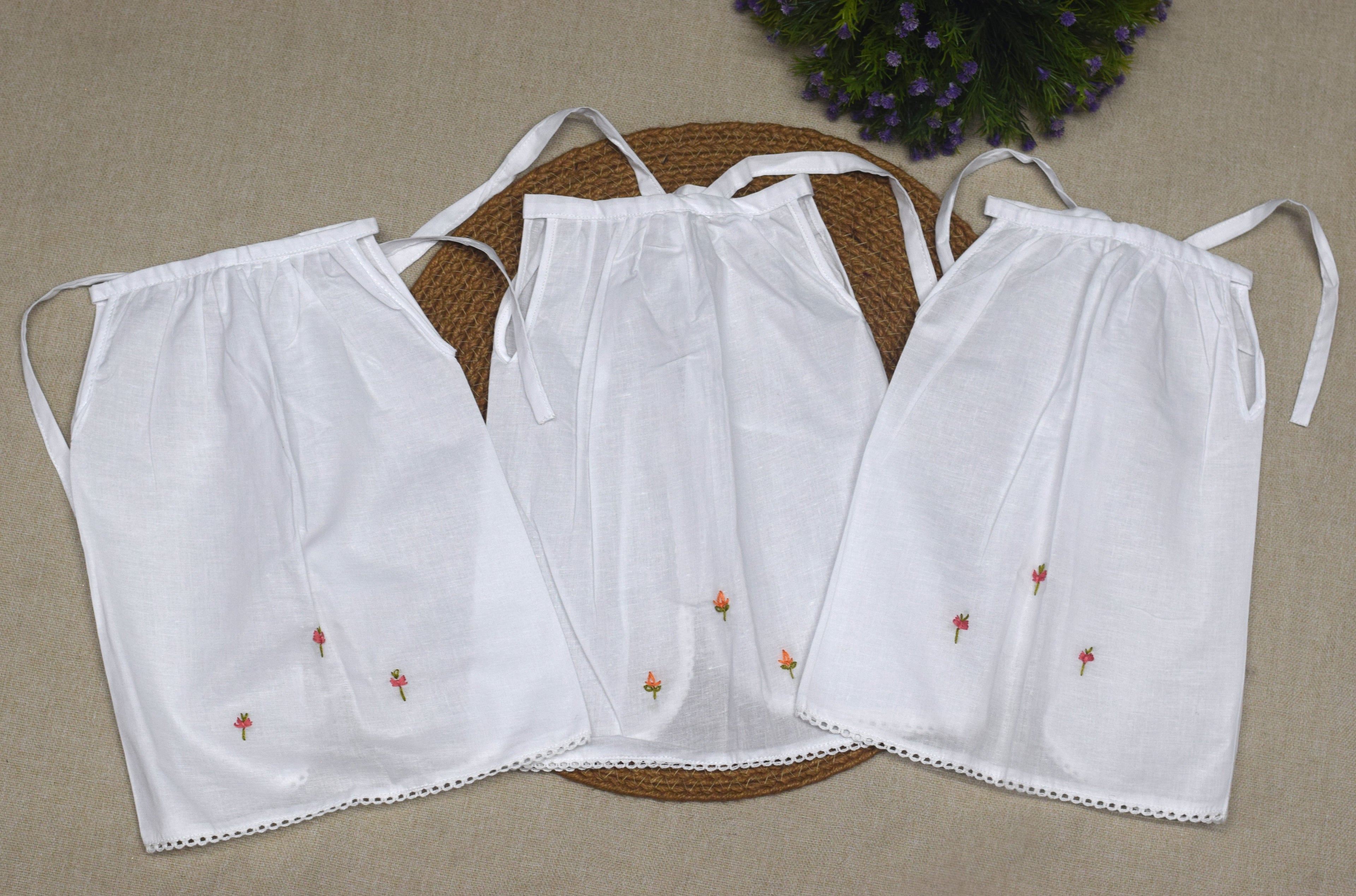 Premium Cotton Kettuduppu – 3 Colour Set with Floral Embroidery