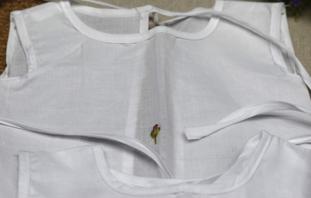 Kettuduppu 6 Traditional Baby Vest Set – Soft White Cotton Sleeveless Innerwear