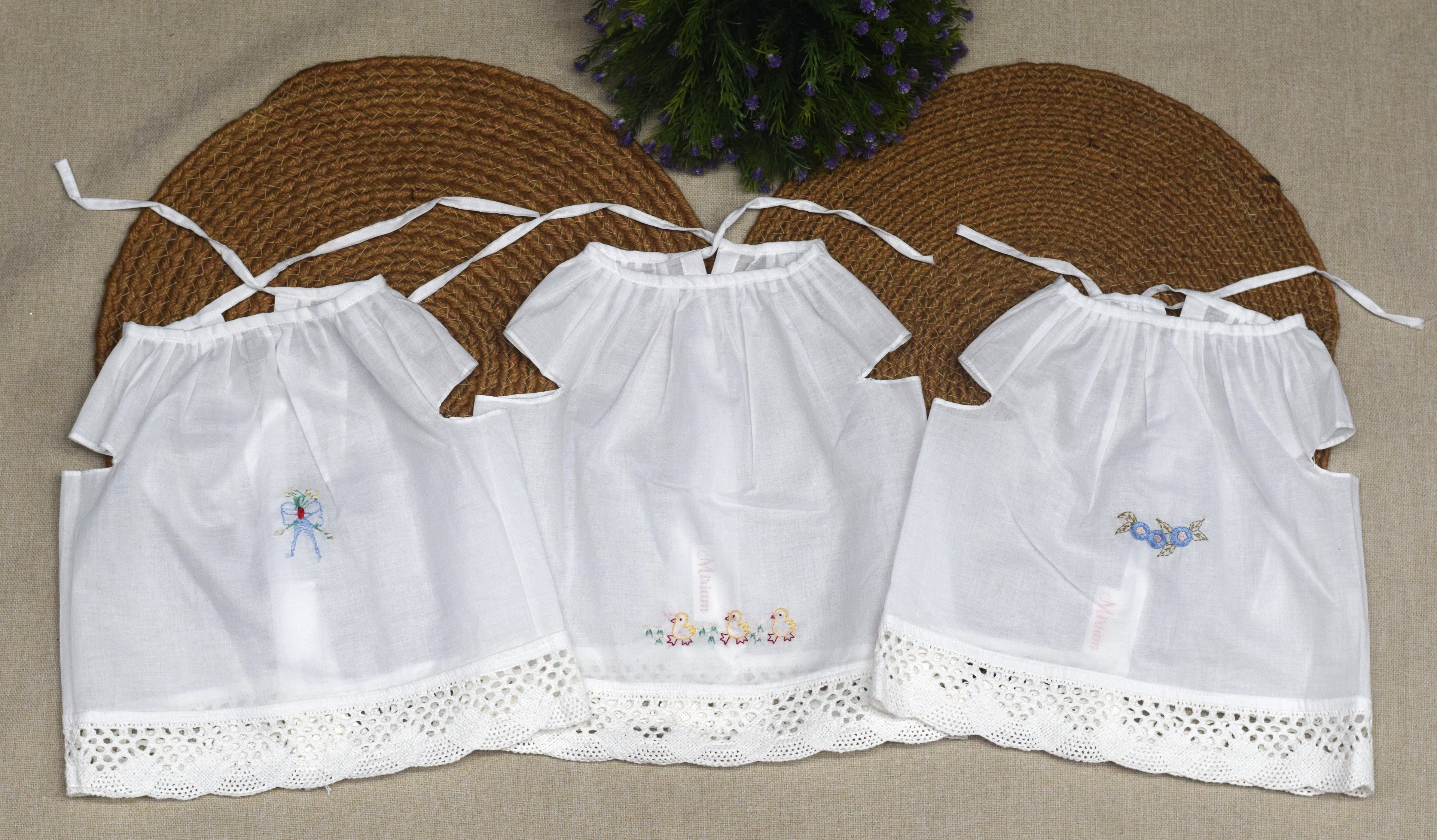 Kids Kerala Kettuduppu Blouse – Hand Embroidery 3 Colour Work | Traditional Cotton Baby Top