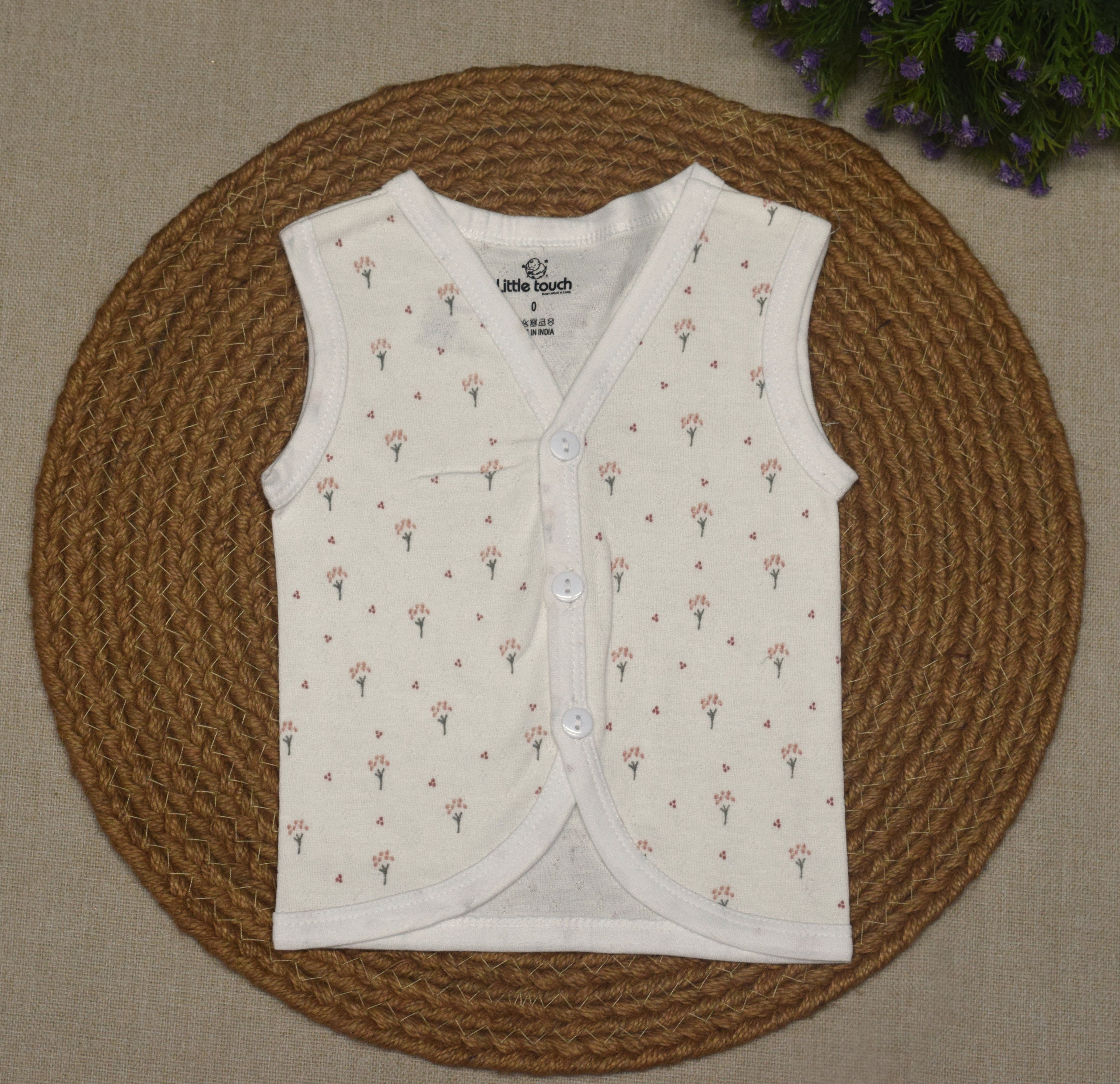 Kids Cotton Kettuduppu Set – Soft Sleeveless Baby Vest (3 Color Pack)