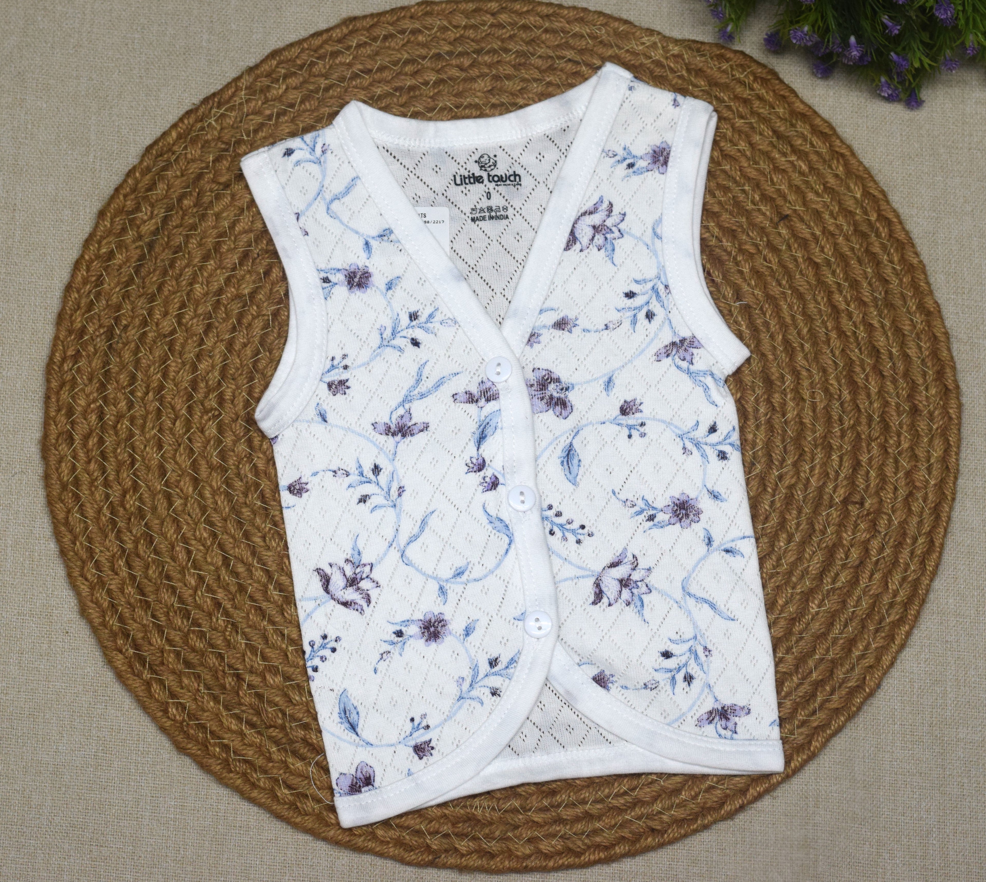 Kids Cotton Kettuduppu Set – Soft Sleeveless Baby Vest (3 Color Pack)