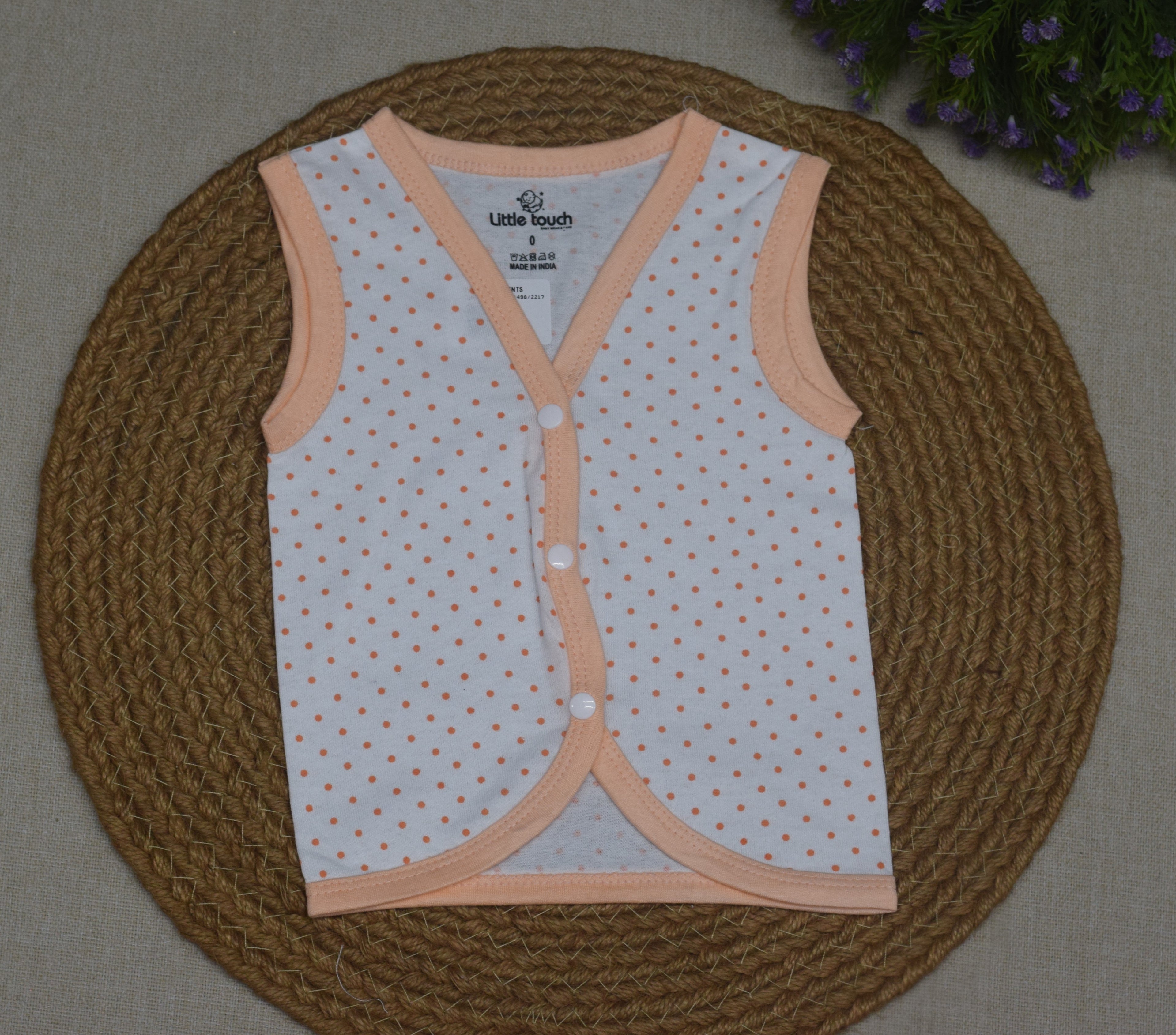 Kids Cotton Kettuduppu Set – 5 Colour Polka Dot Sleeveless