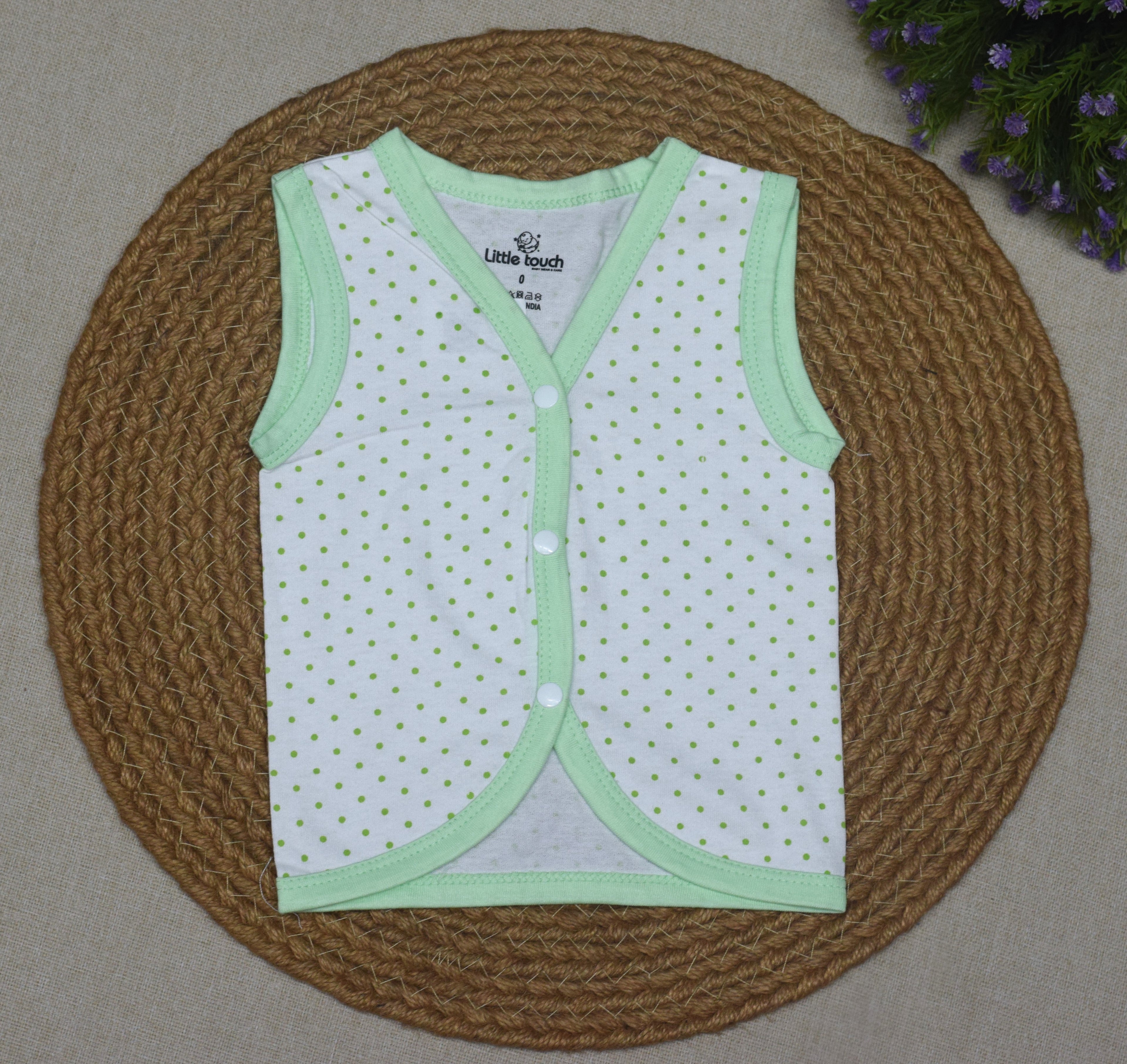 Kids Cotton Kettuduppu Set – 5 Colour Polka Dot Sleeveless