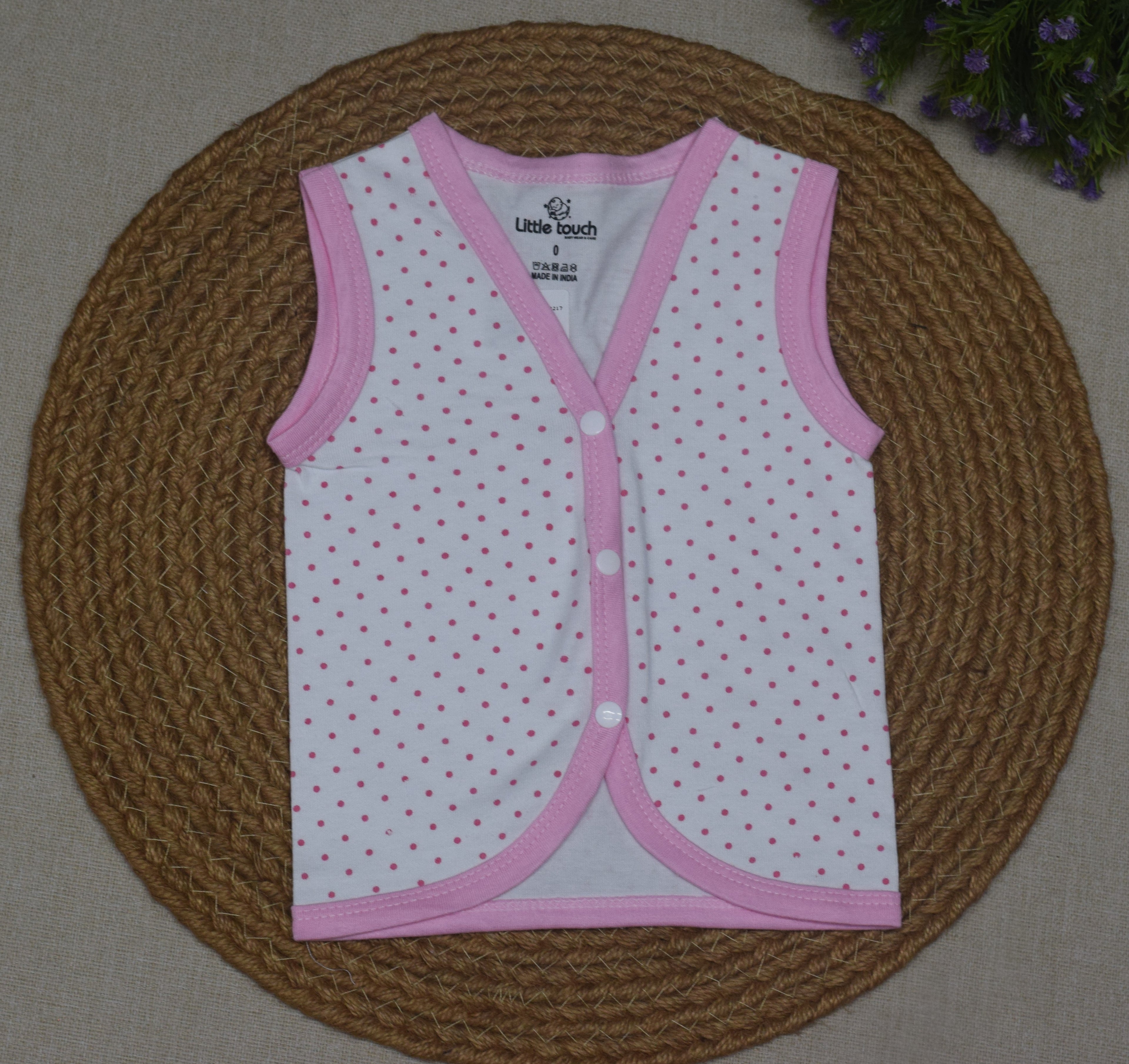 Kids Cotton Kettuduppu Set – 5 Colour Polka Dot Sleeveless