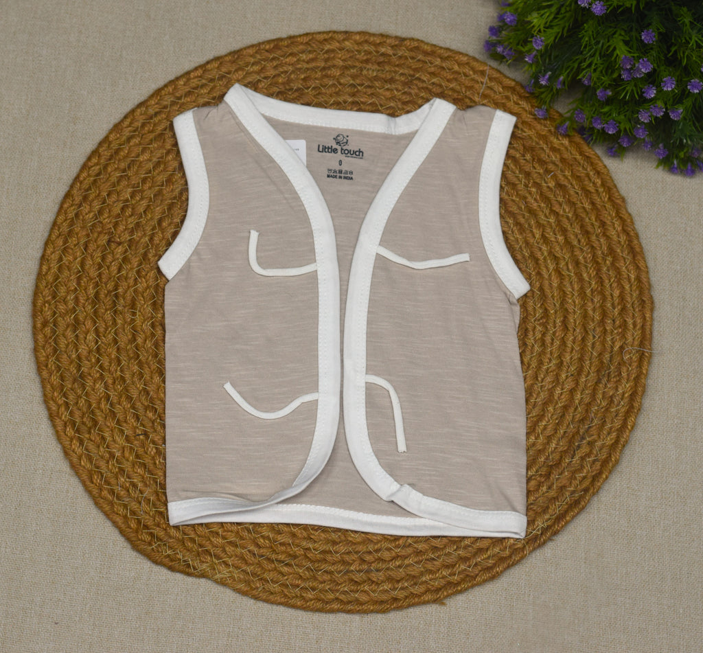 Baby Kettuduppu Sleeveless Vest – Soft Cotton Tie-Up Innerwear (Set of 5 Colours)
