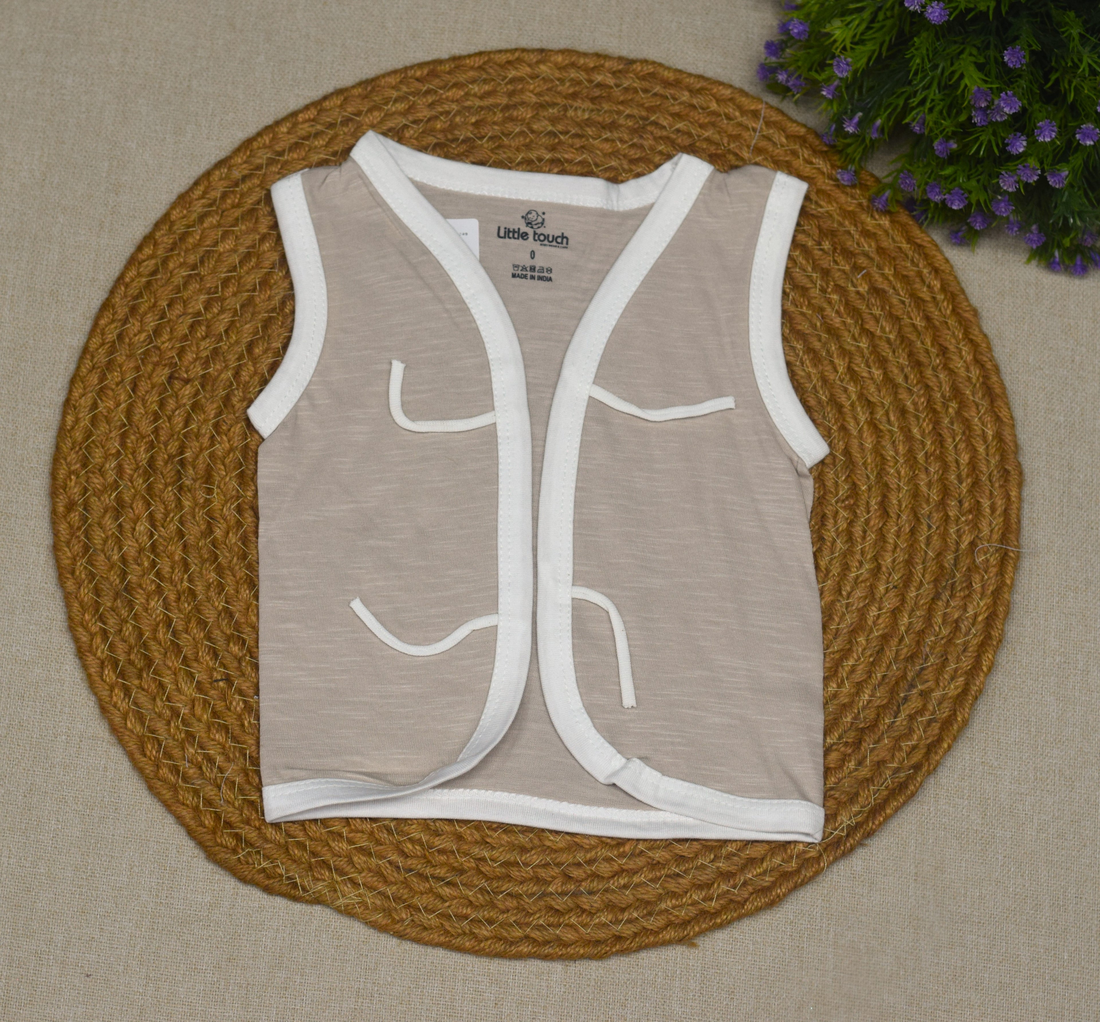 Baby Kettuduppu Sleeveless Vest – Soft Cotton Tie-Up Innerwear (Set of 5 Colours)