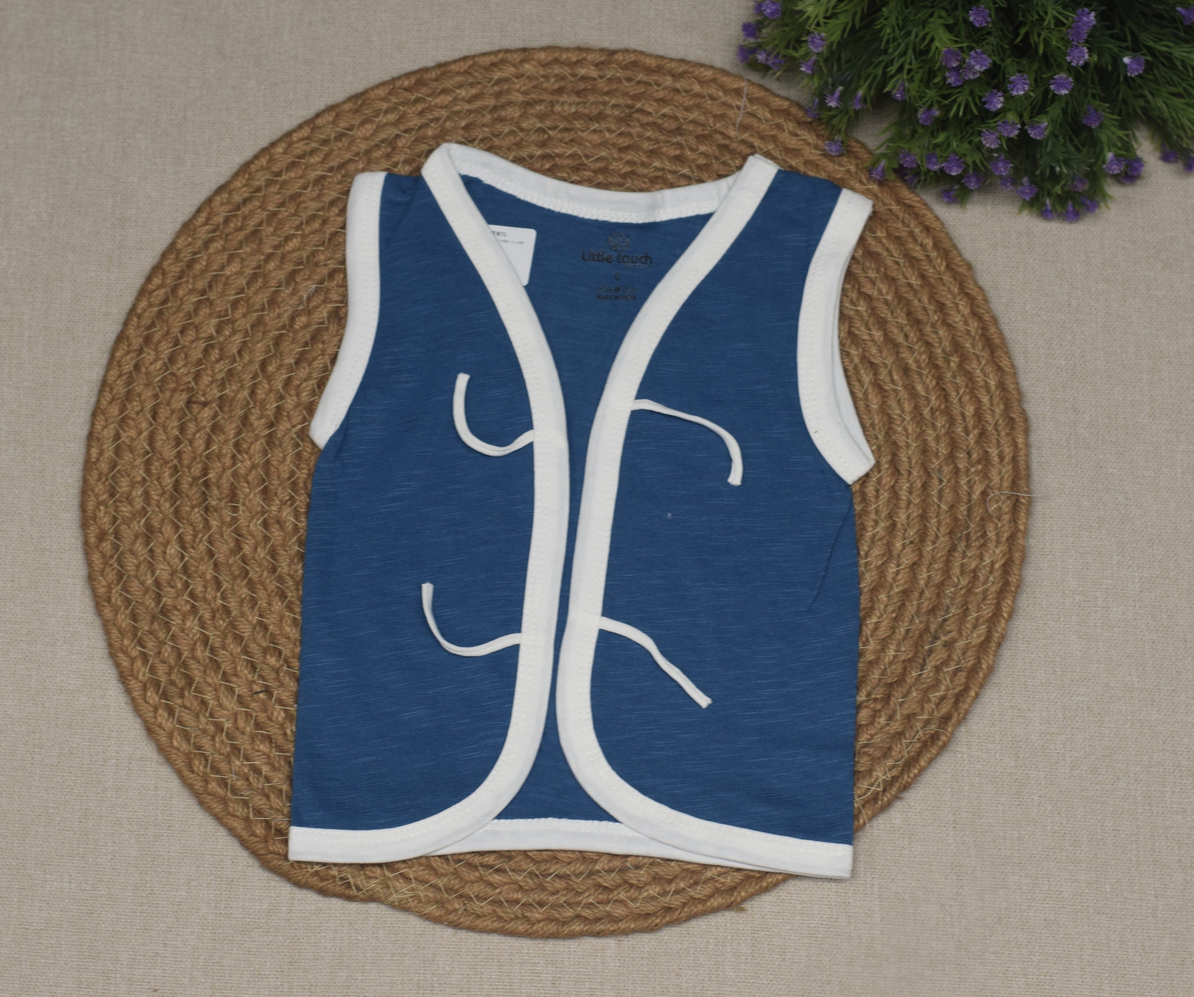 Baby Kettuduppu Sleeveless Vest – Soft Cotton Tie-Up Innerwear (Set of 5 Colours)