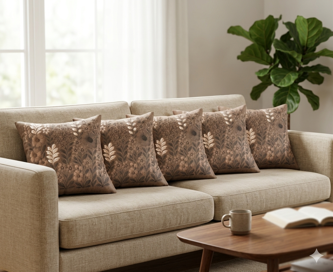 Floral Printed Cushion Cover Set - Main Product Image - Floral Printed - Nushio