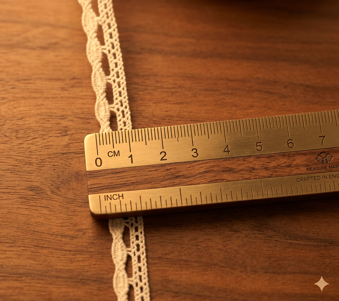 White/Beige Lace Trim - 1 cm Width - 10M / 20M Roll