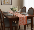 Orange Geometric Printed Table Runner – 170 × 35 cm - Main Product Image - Printed - Nushio