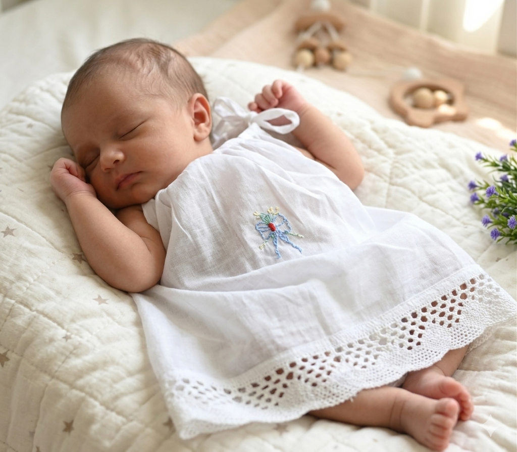 Kids Kerala Kettuduppu Blouse – Hand Embroidery 3 Colour Work | Traditional Cotton Baby Top