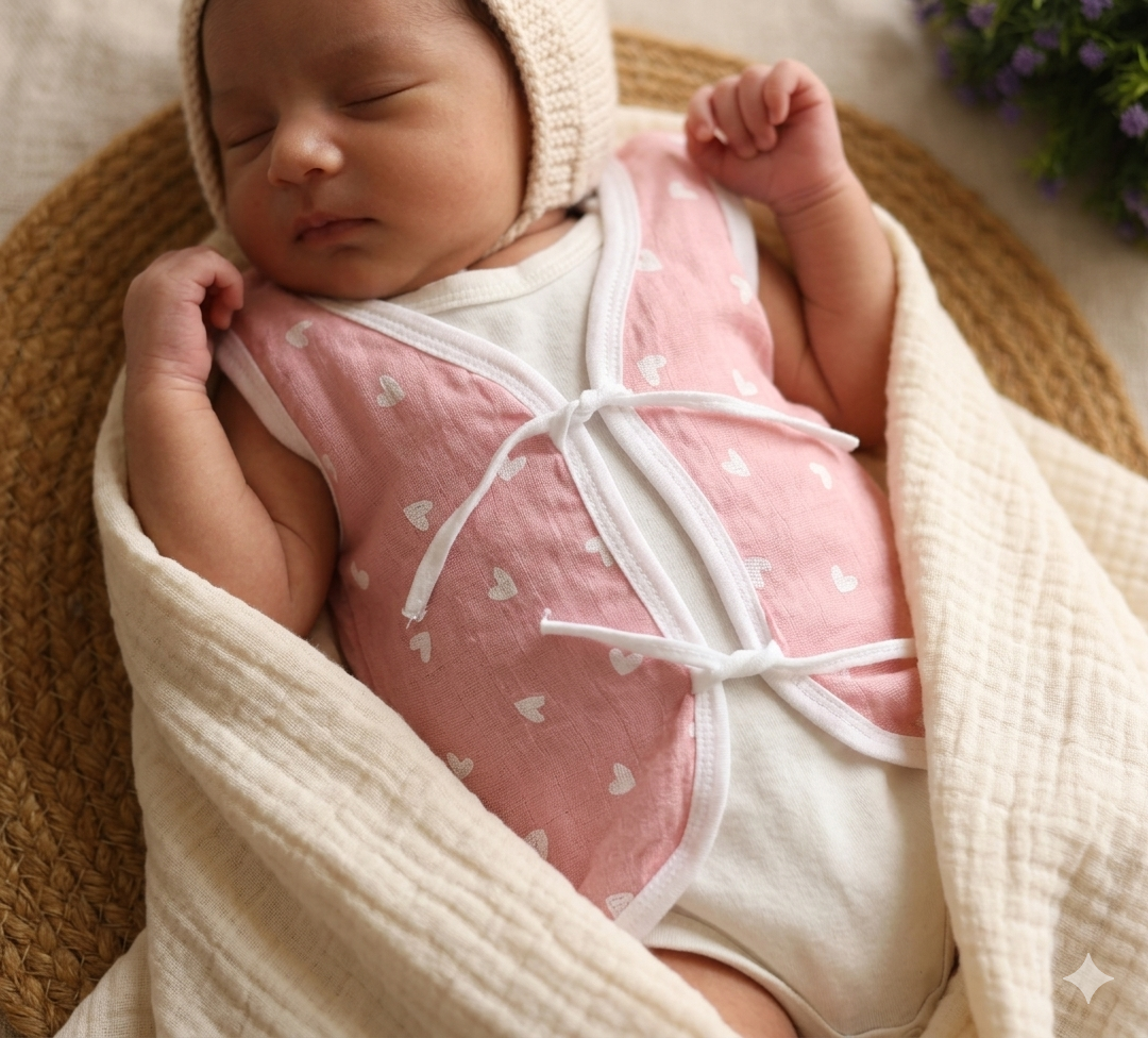 Kids Cotton Kettuduppu – Soft Tie-Up Baby Vest (Multi Colour Pack)