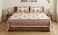 Hand-Block Inspired Floral King Size Bedsheet Set - Main Product Image - Floral - Nushio