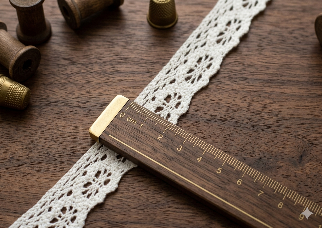 White / Beige Floral Lace Trim - 2 cm Width - 10m / 20m Roll