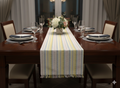 Pastel Striped Table Runner with Tassels – 240 x 40 cm - Main Product Image - Nushio