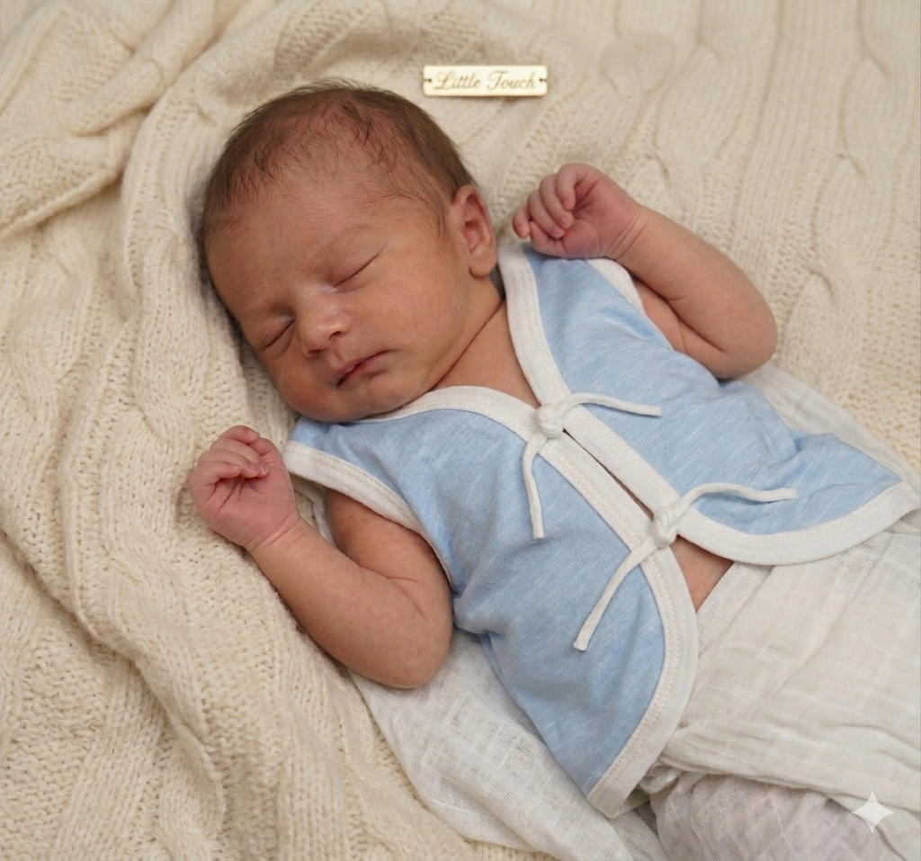 Baby Kettuduppu Sleeveless Vest – Soft Cotton Tie-Up Innerwear (Set of 5 Colours)