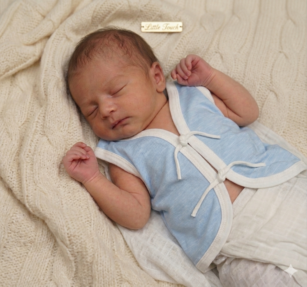 Baby Kettuduppu Sleeveless Vest – Soft Cotton Tie-Up Innerwear (Set of 5 Colours)