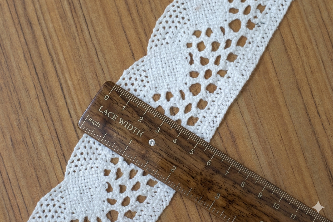 White/Beige Lace Trim - 5 cm Width - 10M / 20M Roll