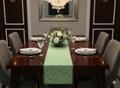Green GeomGreen Geometric Table Runner - 170 x 35 cm - Dining Table Decoretric Printed Table Runner - Main Product Image - Printed - Nushio