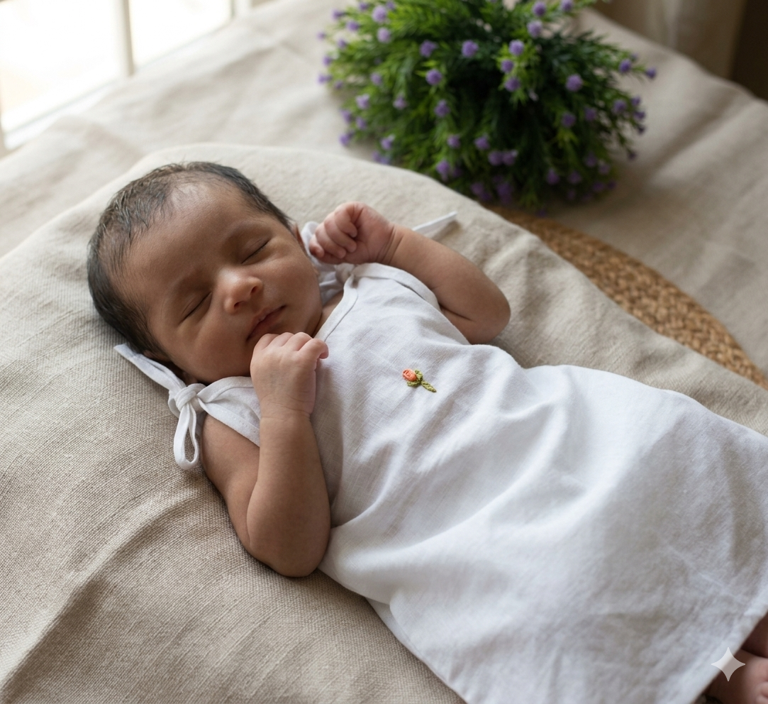 Kettuduppu 6 Traditional Baby Vest Set – Soft White Cotton Sleeveless Innerwear