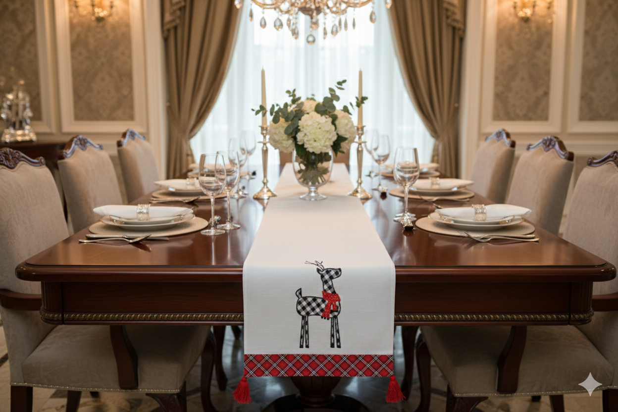 Festive Reindeer Table Runner - Main Product Image - Nushio