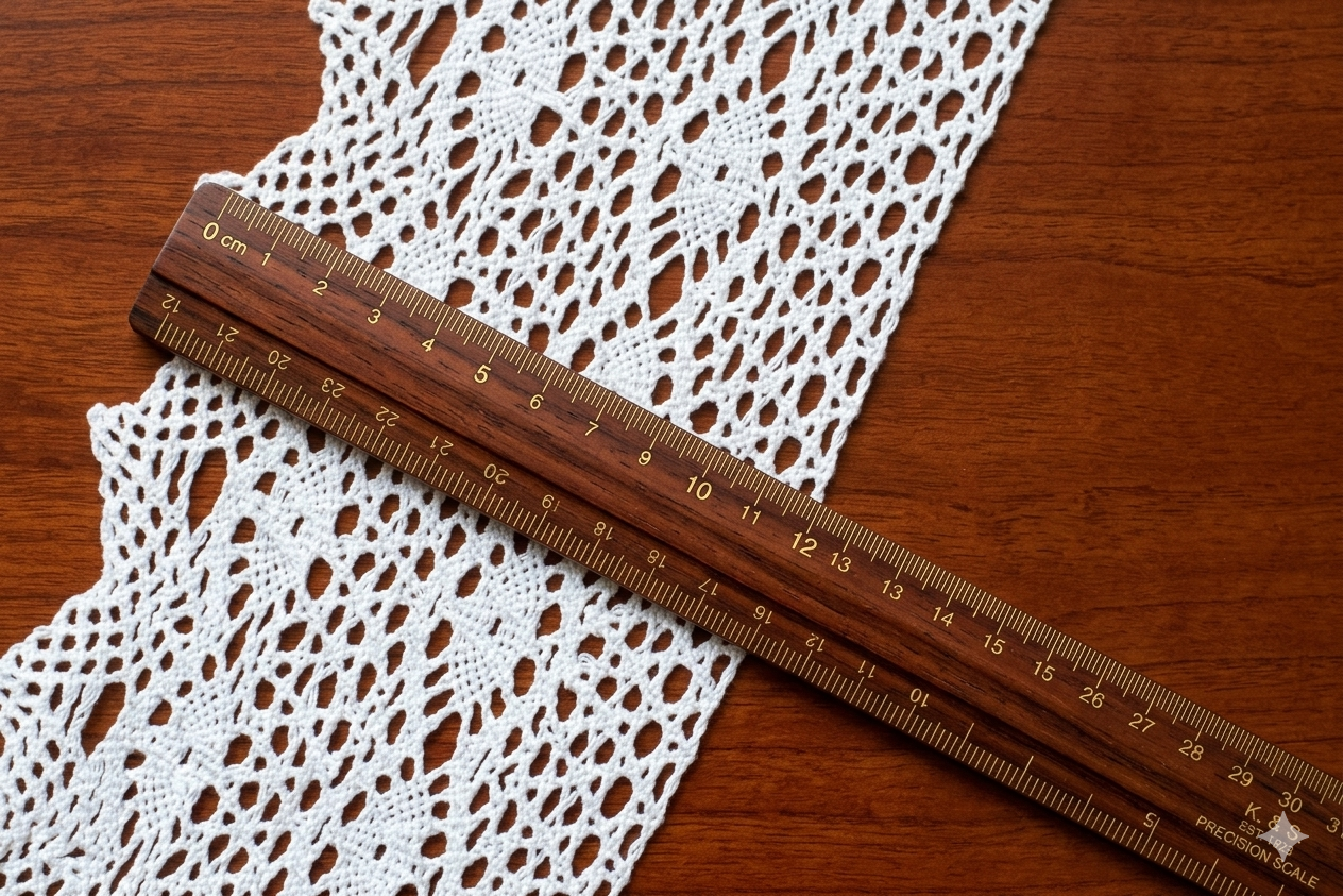 Vintage-Style Scalloped Crochet Lace Trim – 12cm Wide (10m/20m Roll)