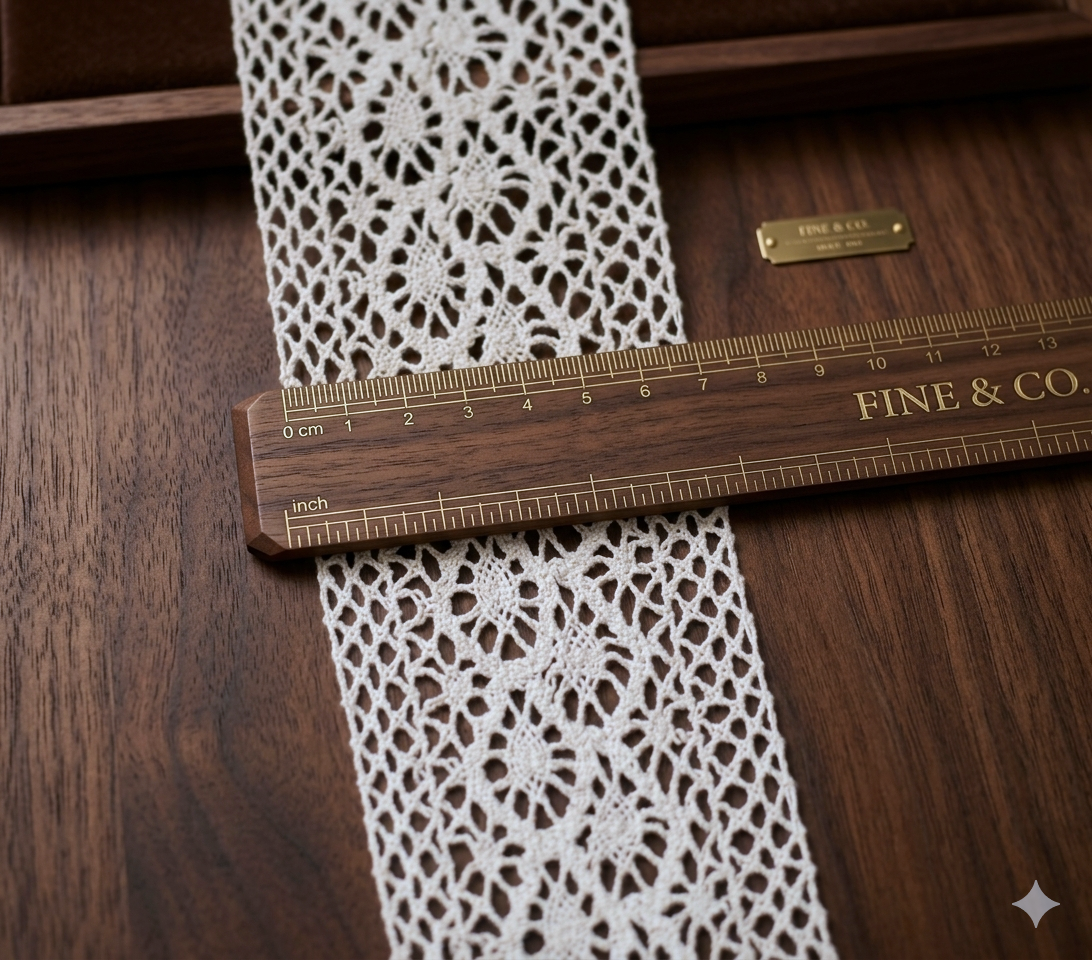 White/Beige Floral Lace Trim – 7 cm Width | 10m / 20m Roll | Elegant Decorative Lace Border