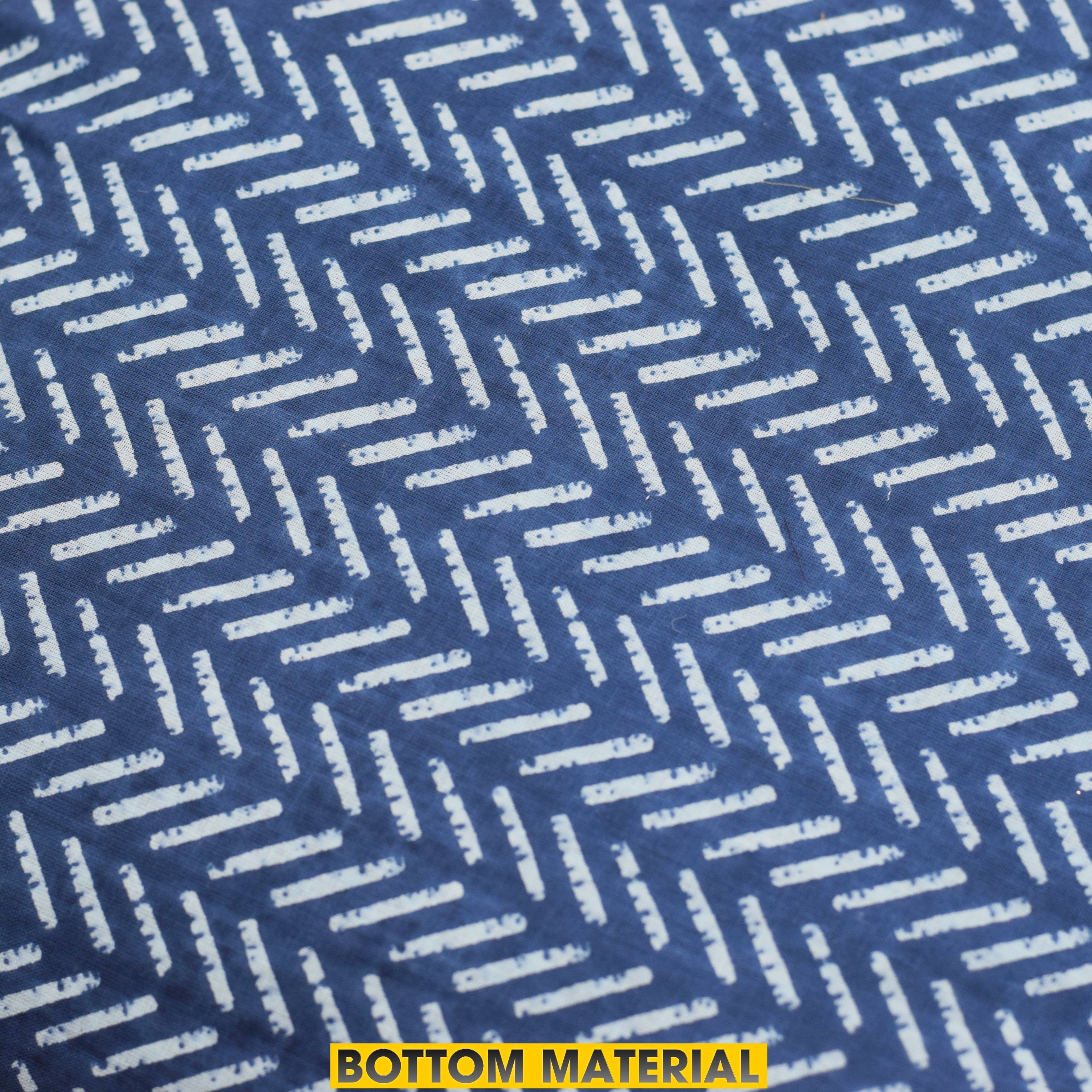 Cotton Churidar Material Set with Dupatta - View 3 - Cotton - Nushio