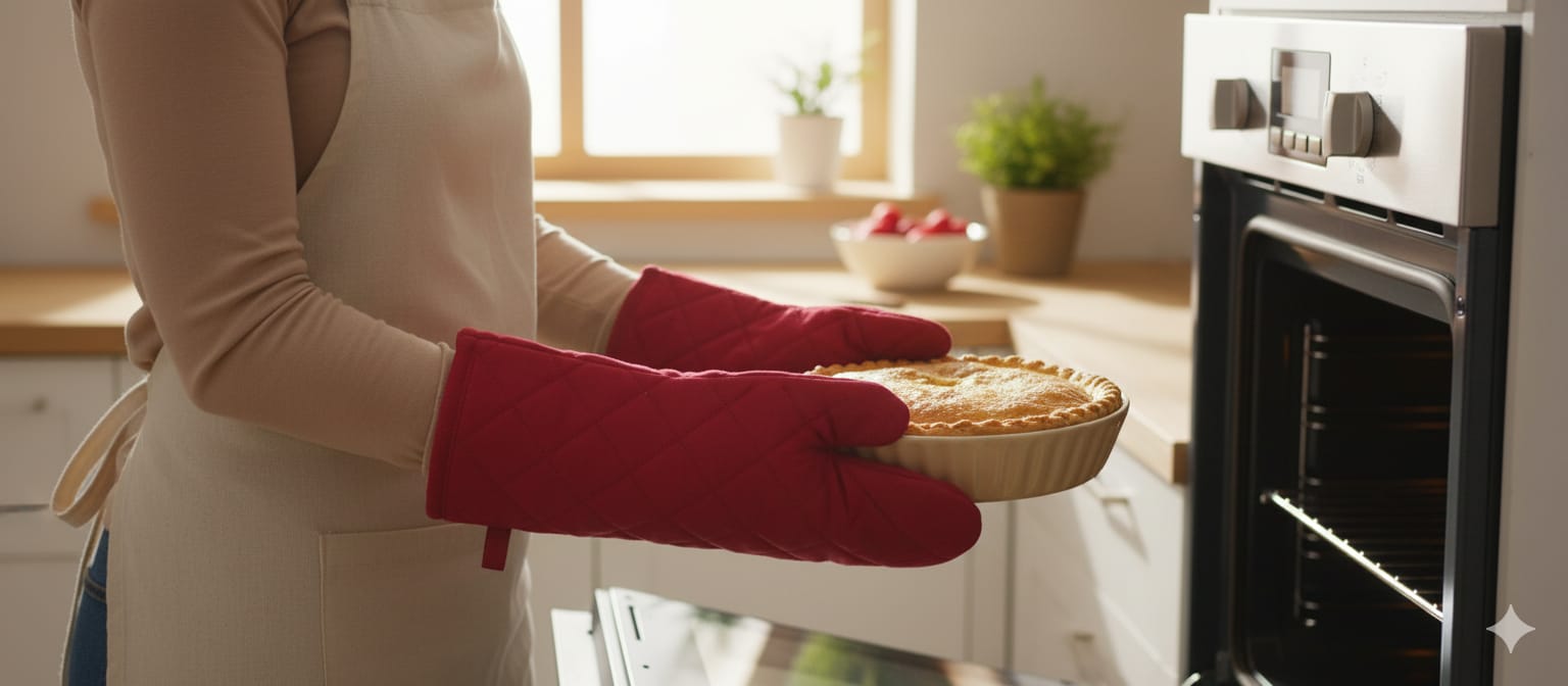 Premium Heat Resistant Quilted Oven Gloves – Set of 2 - Main Product Image - Nushio