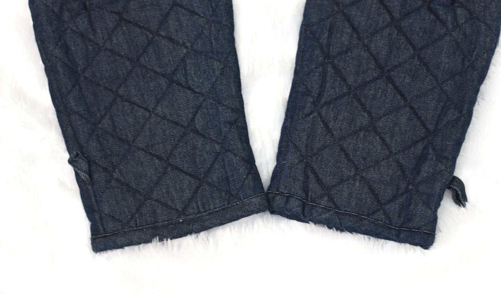 Premium Quilted Denim Oven Gloves – Heat Resistant Kitchen Mitts (Set of 2)