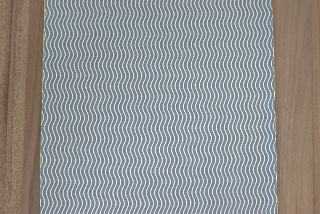 Modern Grey & Yellow Leaf Design Table Runner – 180 × 30 cm