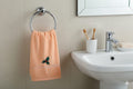 Peach Cotton Embroidered Hand Towel with Decorative Border – Soft & Absorbent - Main Product Image - Cotton Embroidered - Nushio