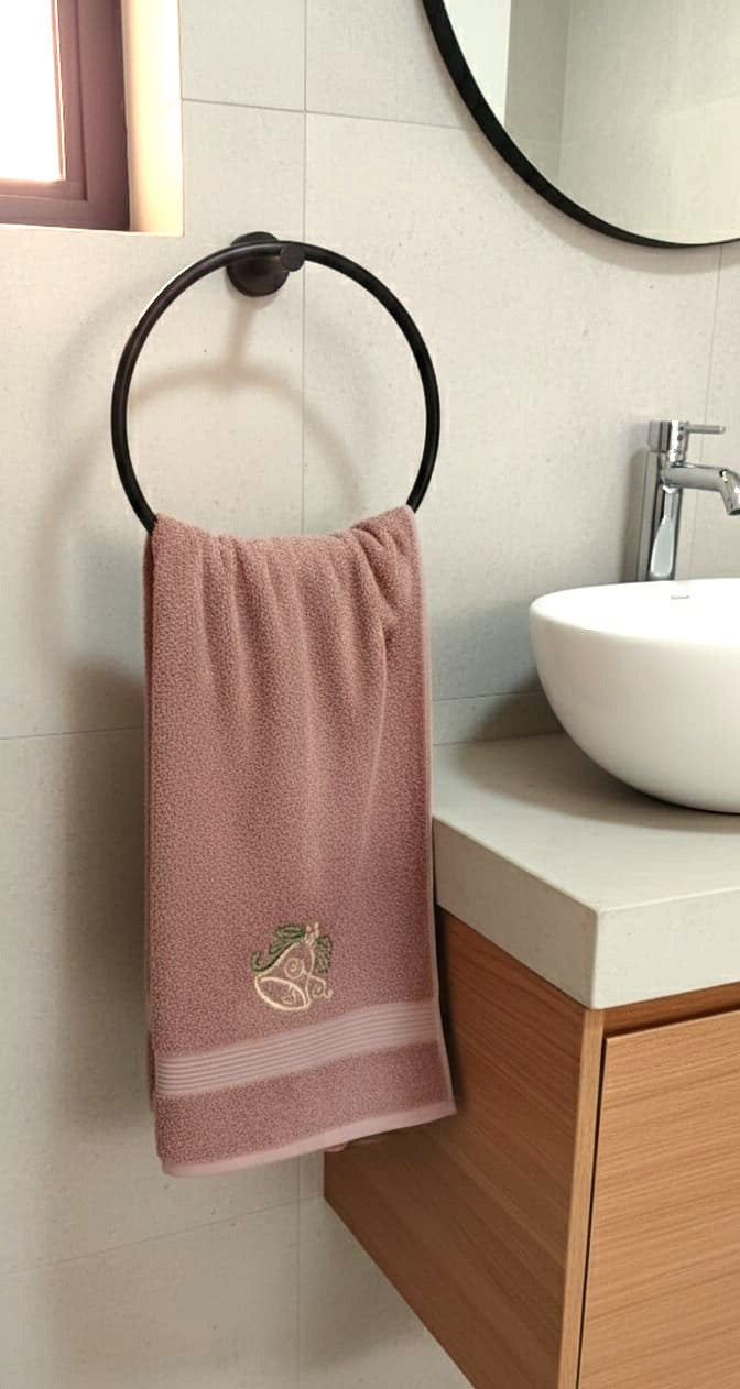 Christmas Bell Embroidered Turkish Hand Towel - 19x38 Inch - Main Product Image - Embroidered - Nushio